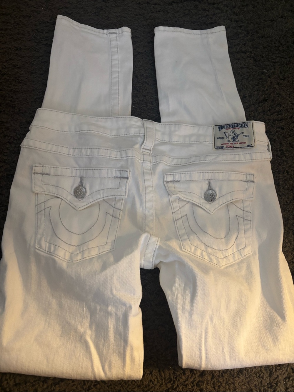 True Religion White Straight Leg low-rise Women's Jeans